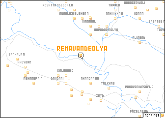 map of Remāvand-e ‘Olyā