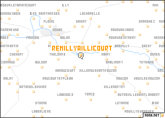 map of Remilly-Aillicourt