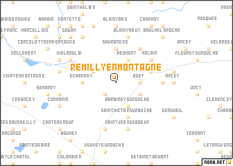 map of Remilly-en-Montagne