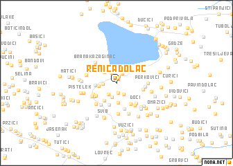 map of Renića Dolac
