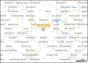 map of Reninge