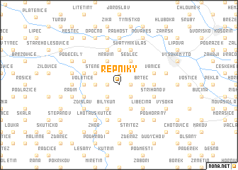 map of Řepníky