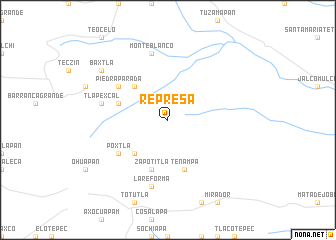 map of Represa