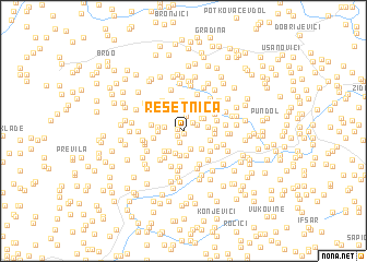 map of Rešetnica