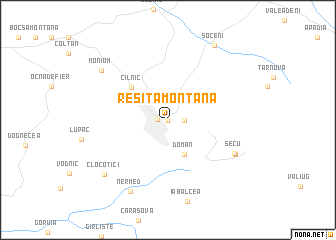 map of Reşiţa Montana