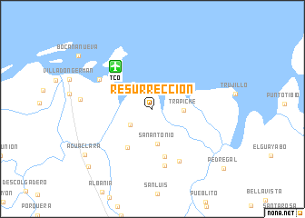 map of Resurrección