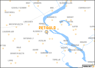 map of Rétidůlő