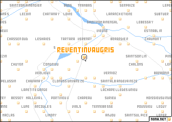 map of Reventin-Vaugris