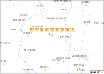 map of Reynolds Crossroads