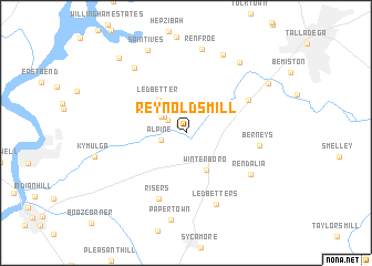 map of Reynolds Mill