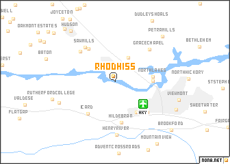 map of Rhodhiss