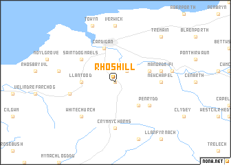 map of Rhos-hill