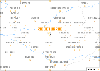 map of Ribbetuaröd