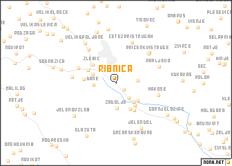 map of Ribnica