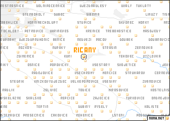 map of Říčany