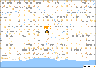 map of Rica