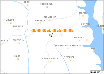 map of Richards Crossroads