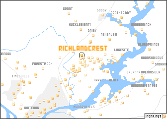 map of Richland Crest