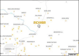 map of Rickman