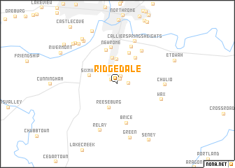 map of Ridgedale