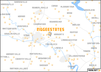 map of Ridge Estates