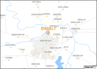 map of Ridgely