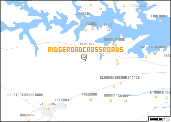 map of Ridge Road Crossroads