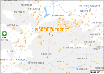 map of Ridgeview Forest