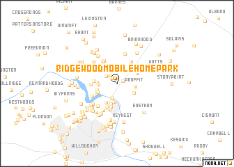 map of Ridgewood Mobile Home Park
