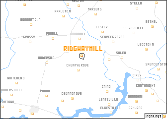 map of Ridgway Mill