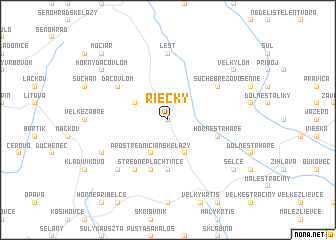 map of Riečky