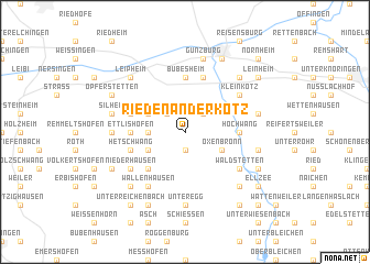 map of Rieden an der Kötz