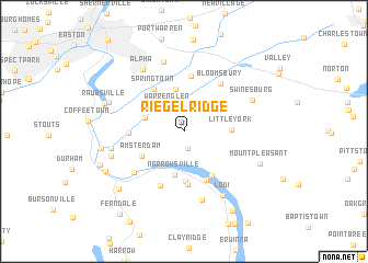 map of Riegel Ridge