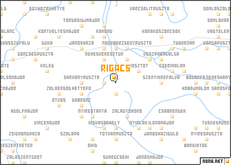 map of Rigács