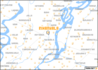 map of Rihānwāla