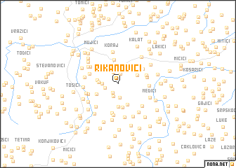 map of Rikanovići