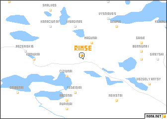 map of Rimšė