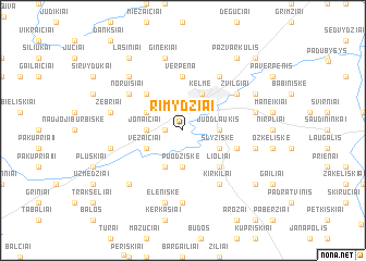 map of Rimydžiai