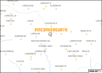 map of Rincón de Aguayo