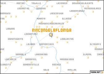 map of Rincón de la Florida