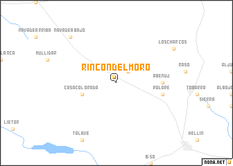 map of Rincón del Moro