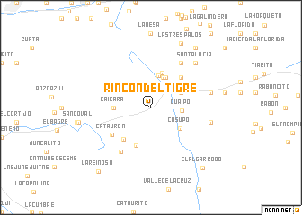 map of Rincón del Tigre
