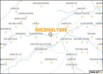 map of Rincón del Tigre