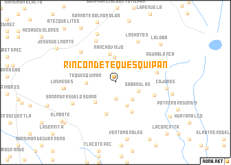 map of Rincón de Tequesquipan