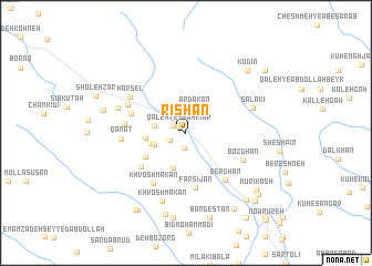 map of Rīshān