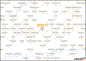 map of Řisuty