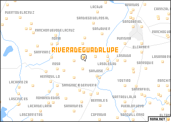 map of Rivera de Guadalupe