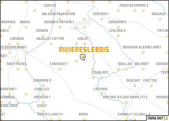 map of Rivières-le-Bois