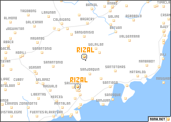 map of Rizal