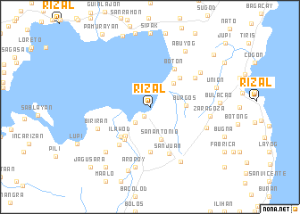 map of Rizal